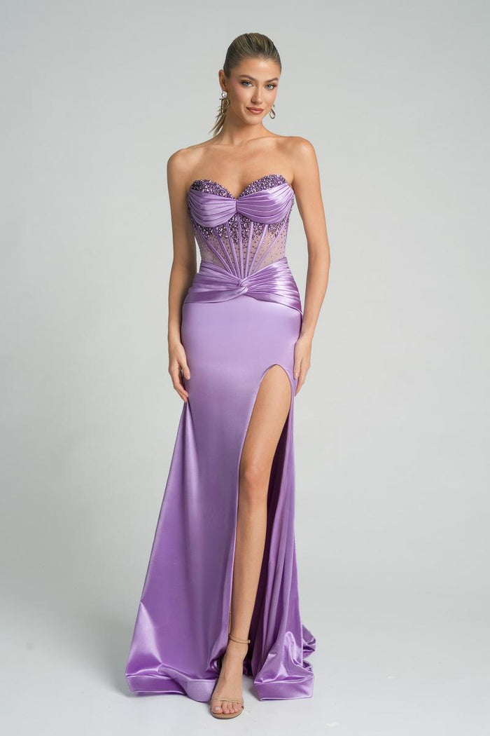 Portia and Scarlett Strapless Corset Prom Dress PS26085