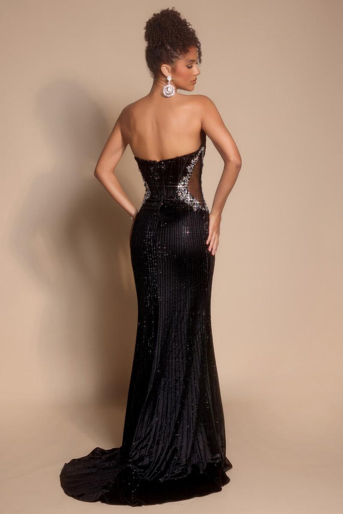 Portia and Scarlett Strapless Corset Prom Dress PS26147