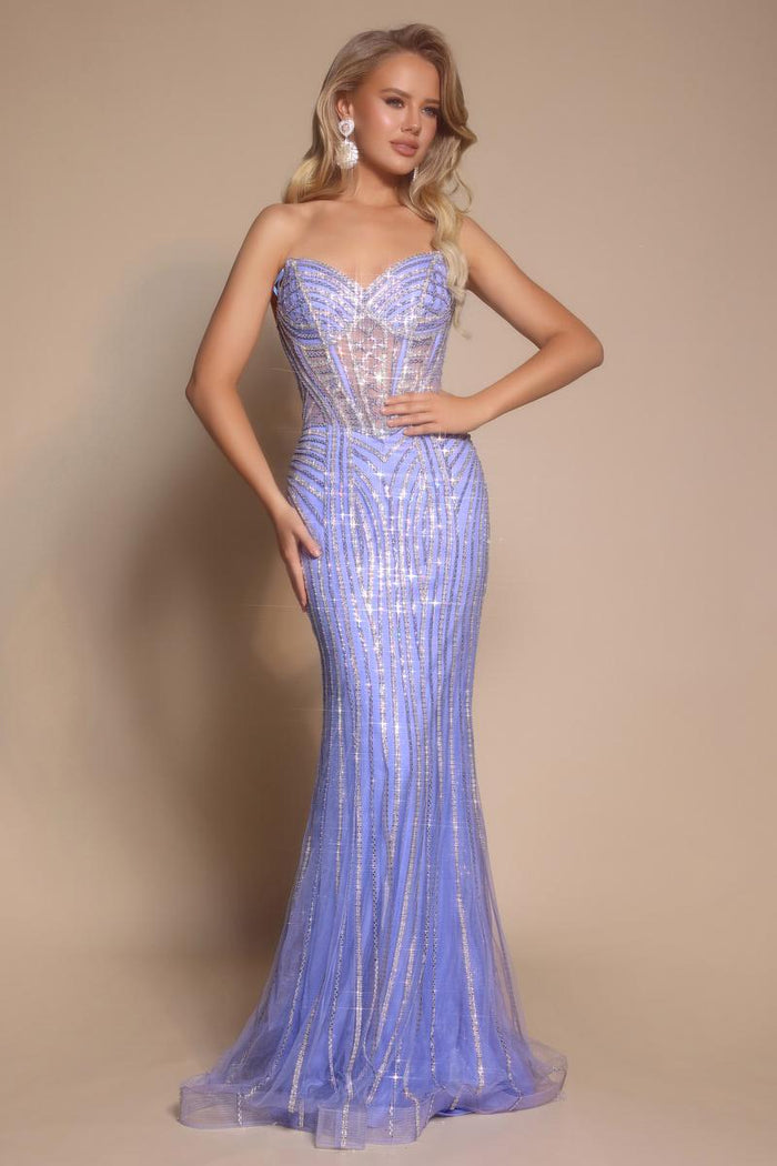 Portia and Scarlett Strapless Corset Prom Dress PS26156