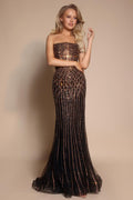 Portia and Scarlett Strapless Rhinestone Prom Dress PS26130