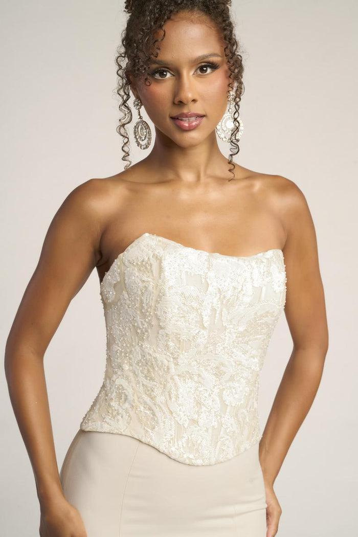 Portia and Scarlett Two Piece Lace Corset Prom Dress PS26092