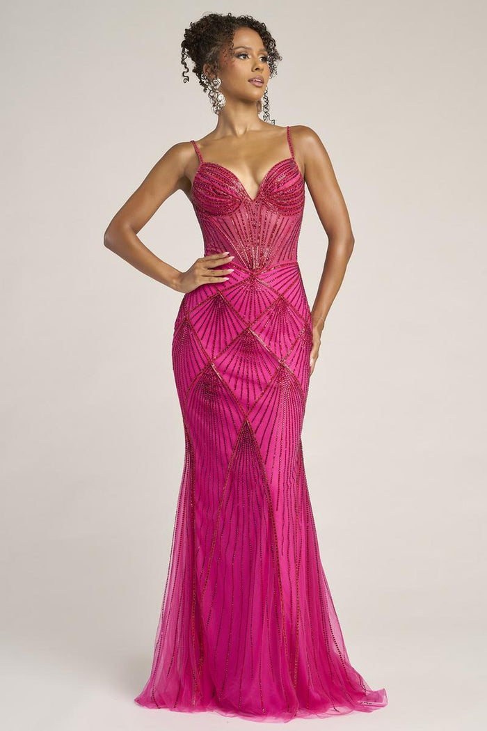 Portia & Scarlett Fitted Illusion Bodice Prom Dress PS26263