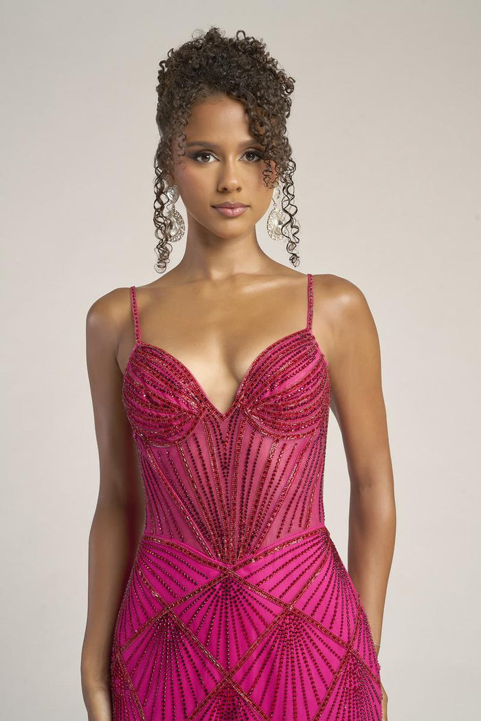 Portia & Scarlett Fitted Illusion Bodice Prom Dress PS26263
