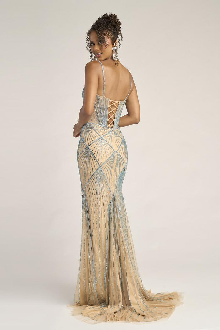 Portia & Scarlett Fitted Illusion Bodice Prom Dress PS26263