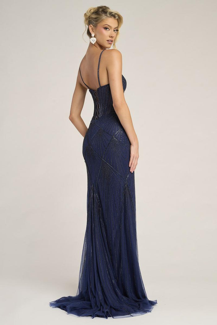 Portia & Scarlett Fitted Illusion Bodice Prom Dress PS26263
