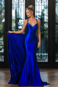 Portia & Scarlett Fitted Satin Prom Dress PS25349