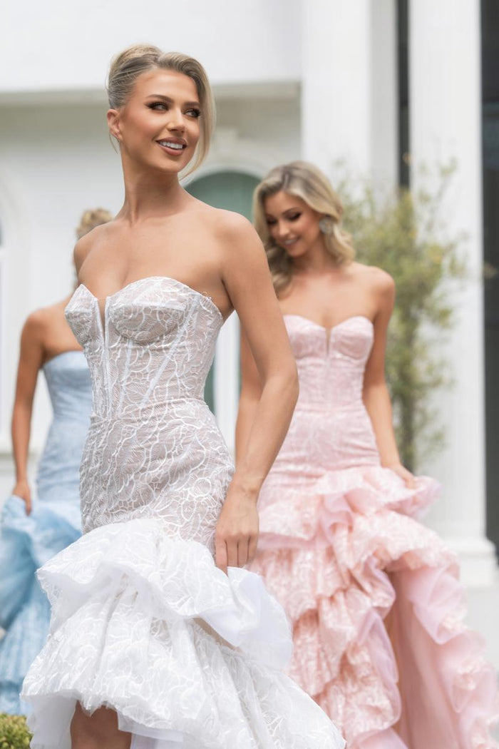 Portia & Scarlett Ruffle Mermaid Prom Dress PS25250