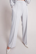 Adroit Atelier Preston Pin Tuck Pants With Slant Pockets in Light Grey available at Barbara Katz