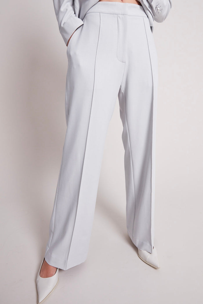 Adroit Atelier Preston Pin Tuck Pants With Slant Pockets in Light Grey available at Barbara Katz