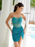 Primavera Strapless Corset Homecoming Dress 4231