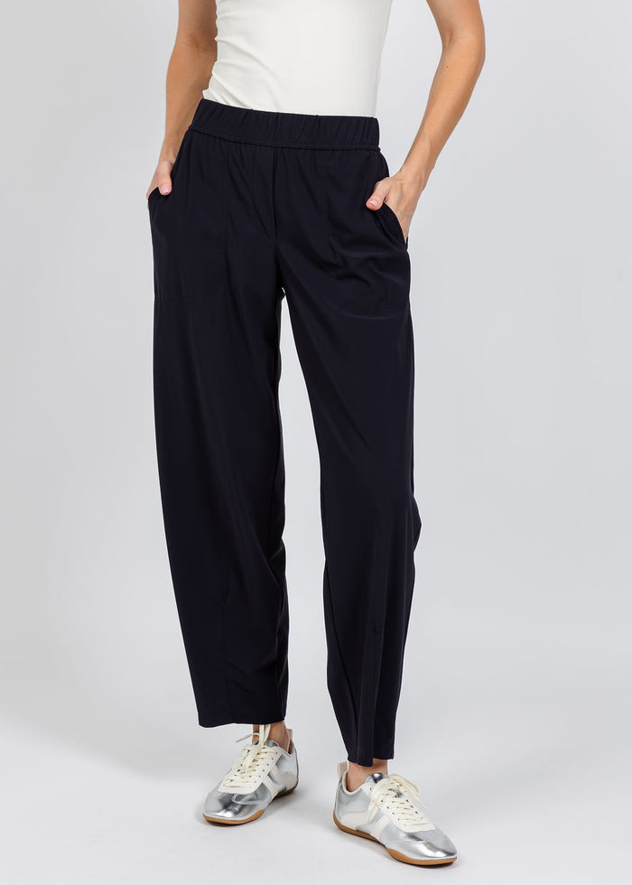 Elliott Lauren Prime Time Tapered Pant in Black available at Barbara Katz