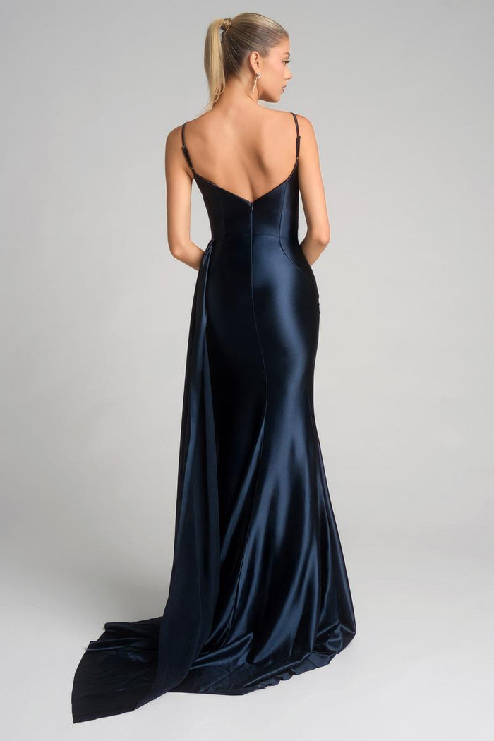 PS I Love You by Portia & Scarlett  Side Train Prom Dress X0037