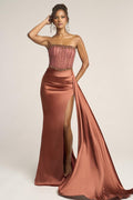 PS I Love You by Portia & Scarlett Side Train Prom Dress X0040