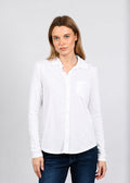 Elliott Lauren Reese Long Sleeve Button Front Shirt in White available at Barbara Katz