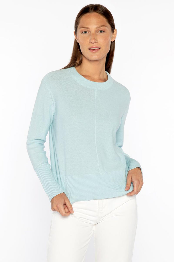 Kinross Rib Trim Crew Sweater available at Barbara Katz