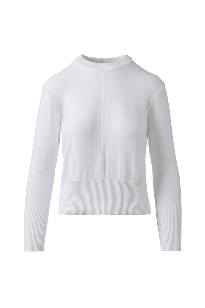 Kinross Rib Trim Crew Sweater available at Barbara Katz