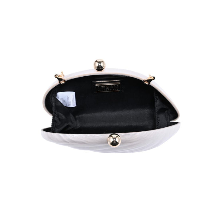 BK Handbags Robyn Shell Clutch Bag in Ivory available at Barbara Katz
