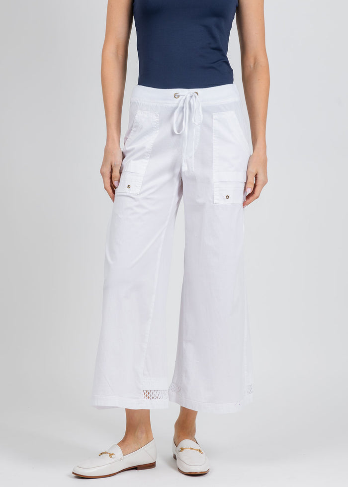 XCVI Roel Crop Pants in White available at Barbara Katz