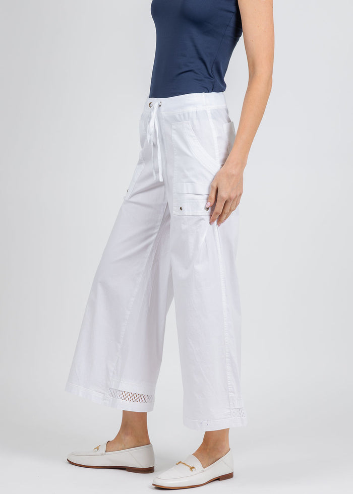 XCVI Roel Crop Pants in White available at Barbara Katz