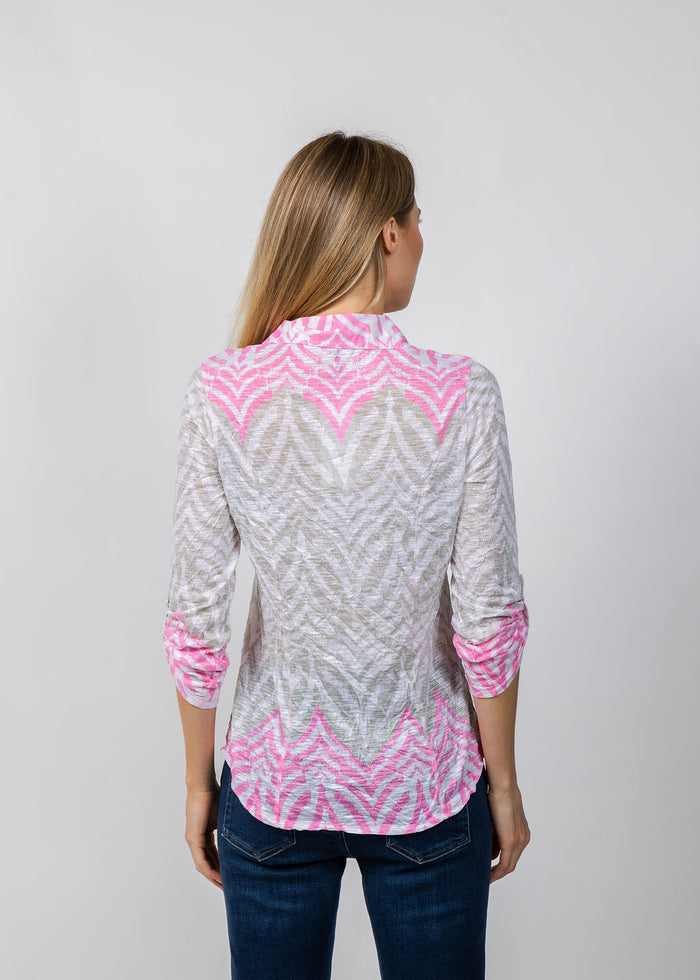 David Cline Roll Sleeve Shirt in Buff available at Barbara Katz
