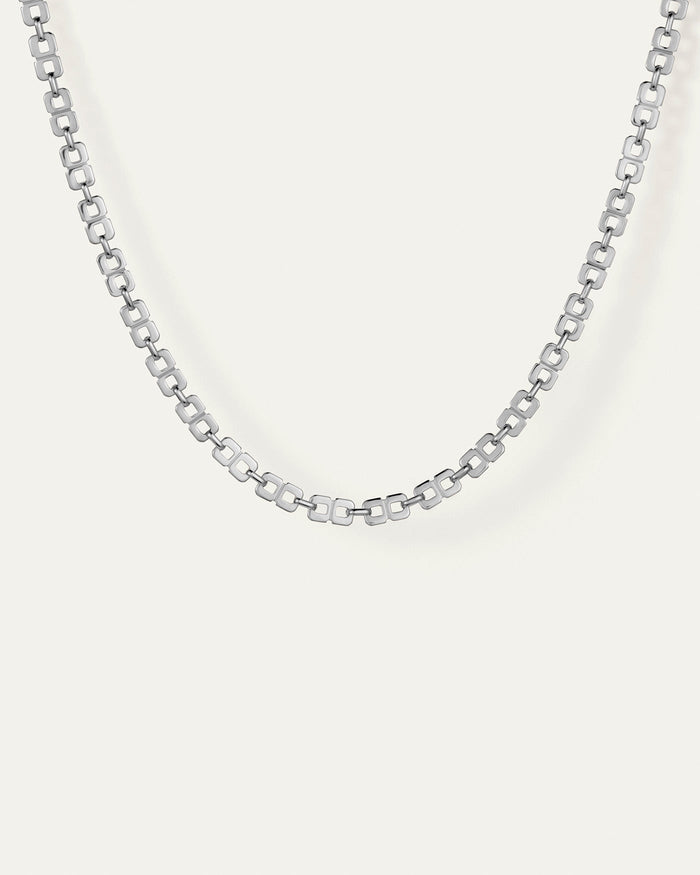 Jenny Bird Rome Chain Necklace 17" in Platinum available at Barbara Katz