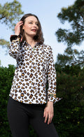 Dizzy-Lizzie Rome Long Sleeve Shirt - Oversized Dots available at Barbara Katz