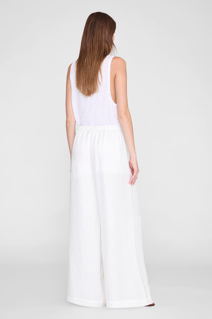 ANINE BING Roslyn Pant - Ivory - on model back