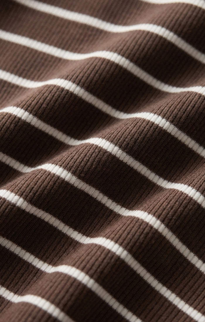 Z Supply Rowe Striped Scoop Tank in Dark Chocolate available at Barbara Katz