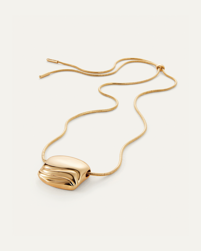 Jenny Bird Rue Pendant Necklace 38" in Gold available at Barbara Katz