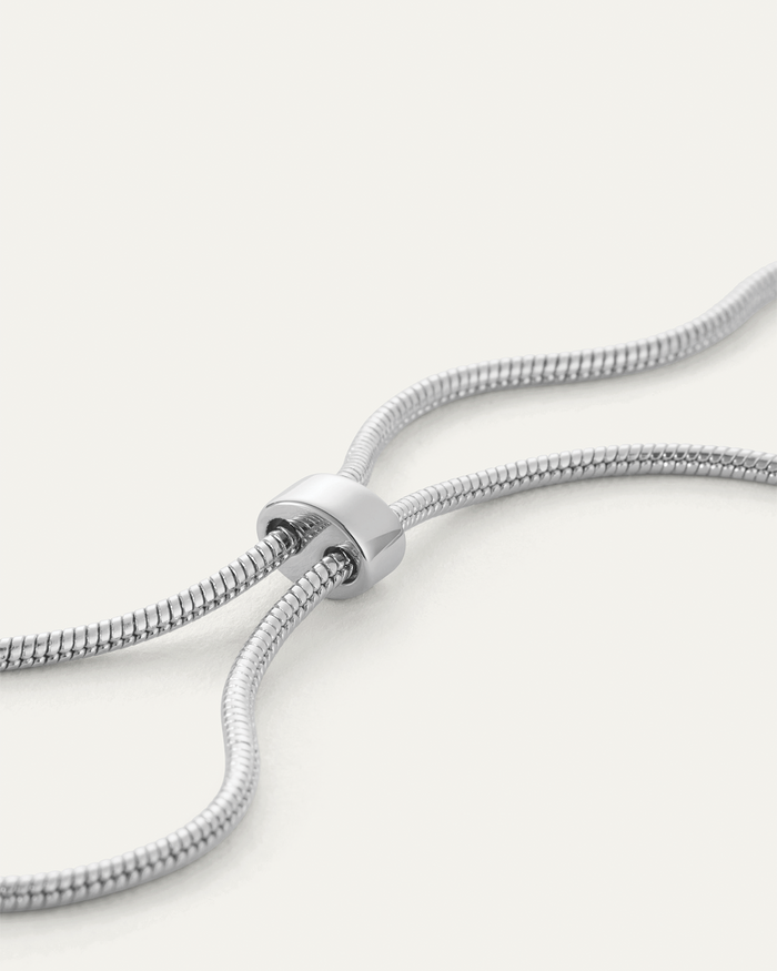 Jenny Bird Rue Pendant Necklace 38" in Silver available at Barbara Katz