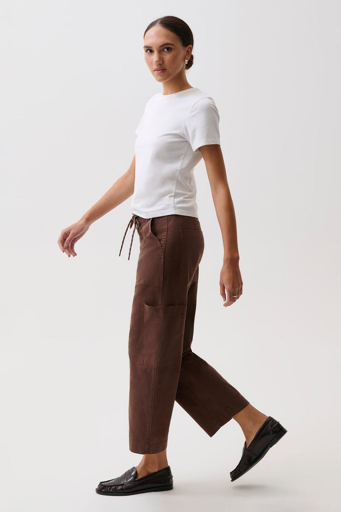 Pistola Sabrina Curved Utility Pants in Lindt available at Barbara Katz