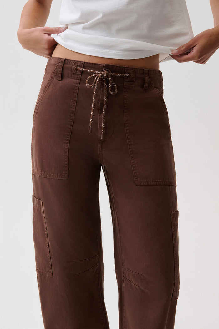 Pistola Sabrina Curved Utility Pants in Lindt available at Barbara Katz