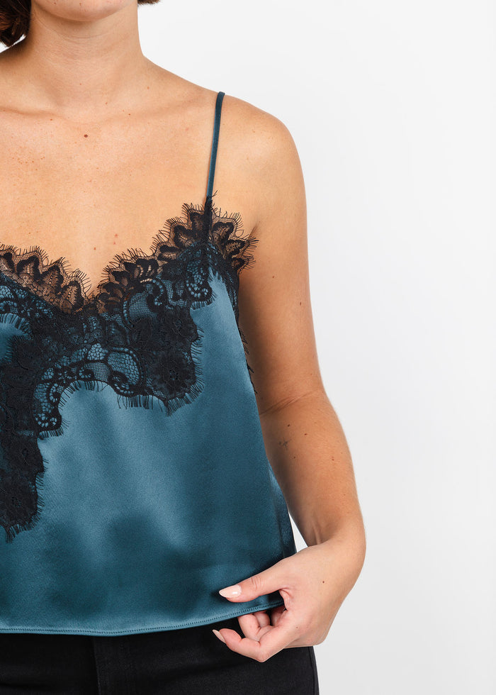 Cinq a Sept Sael Top in Stormwater/Black available at Barbara Katz