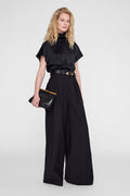 ANINE BING Samson Top - Black - on model front