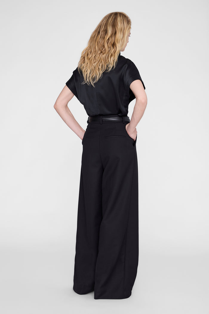 ANINE BING Samson Top - Black - on model back