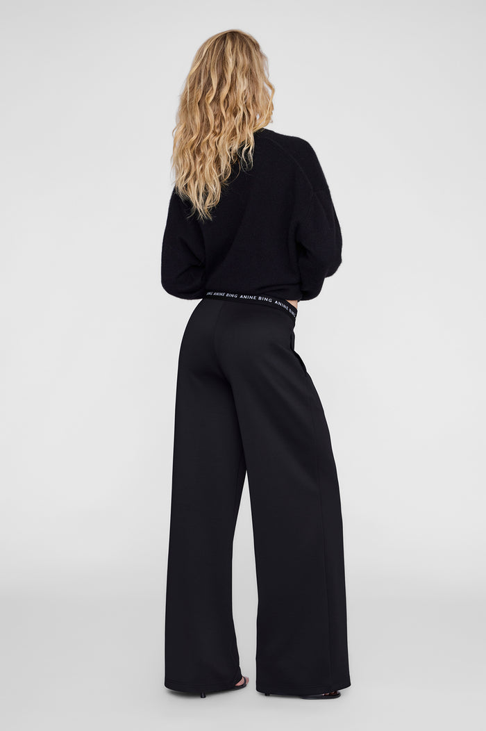 ANINE BING Sari Jogger - Black - on model back