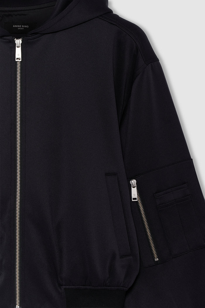 ANINE BING Sarita Bomber - Black - detail view