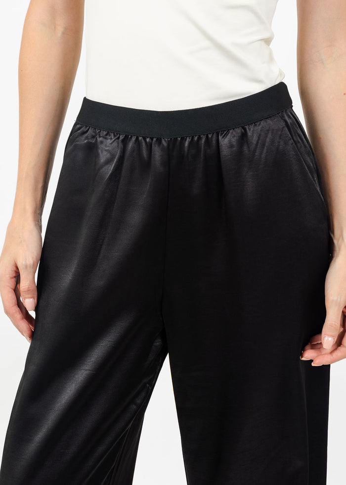 Terra Satin Pant in Black available at Barbara Katz