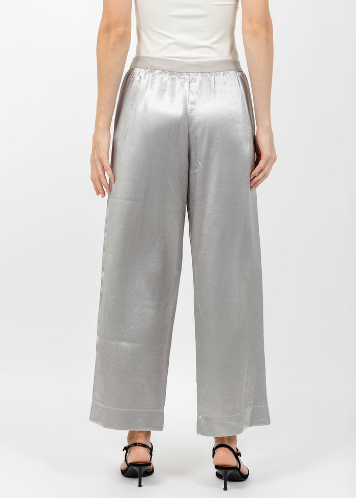 Terra Satin Pant in Light Taupe available at Barbara Katz
