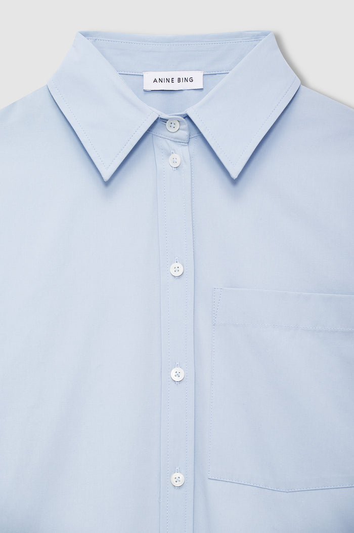 ANINE BING - Scott Shirt - Cloud Blue -detail view