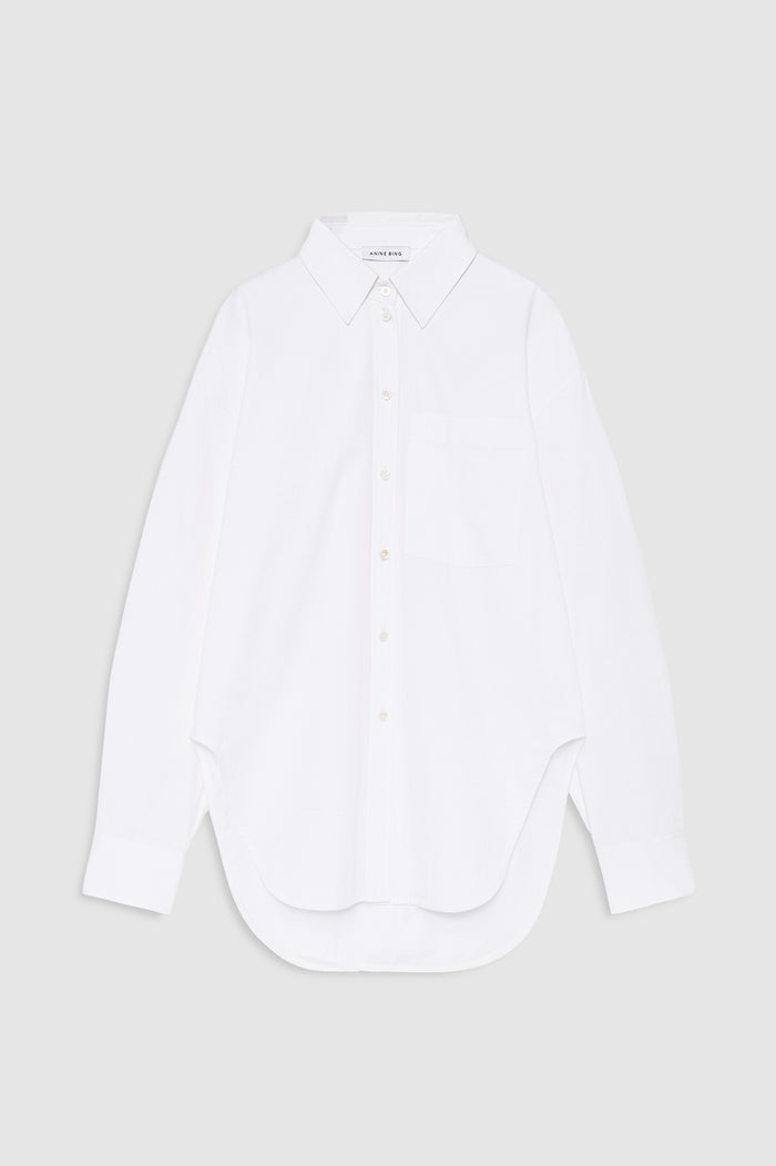 ANINE BING Scott Shirt - White - front view