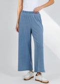 Z Supply Scout Jersey Denim Pants in Santorini Indigo available at Barbara Katz