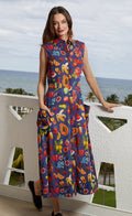 Dizzy-Lizzie Sea Island Dress - Fruit Print available at Barbara Katz