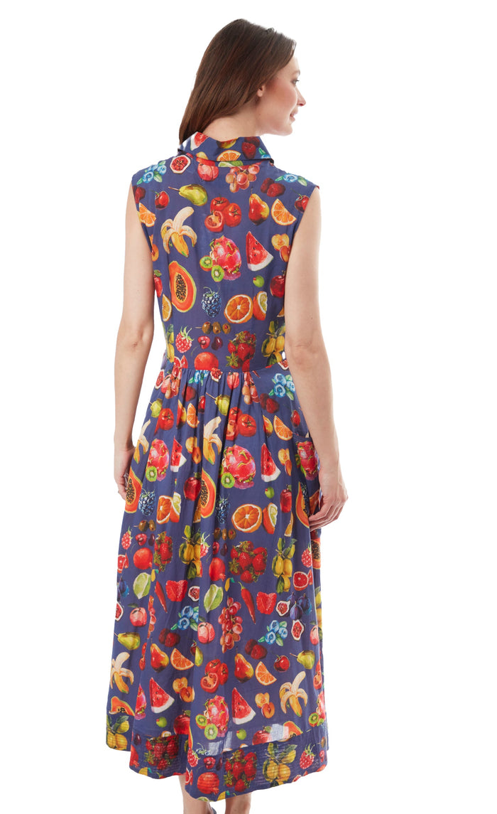 Dizzy-Lizzie Sea Island Dress - Fruit Print available at Barbara Katz