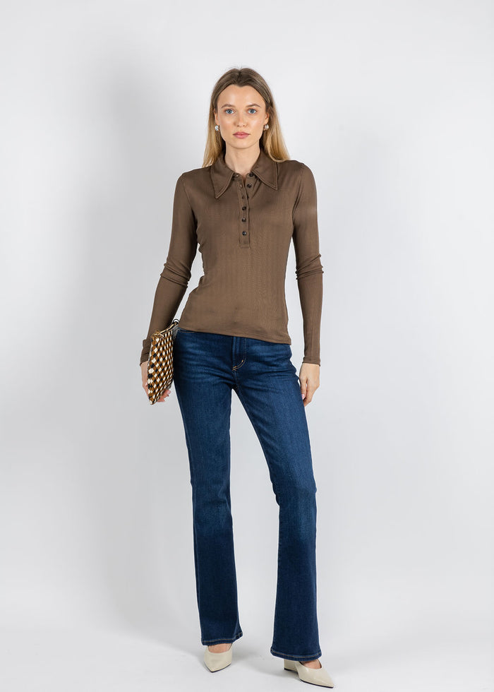 Citizens of Humanity Shaea Polo in Cocoa available at Barbara Katz