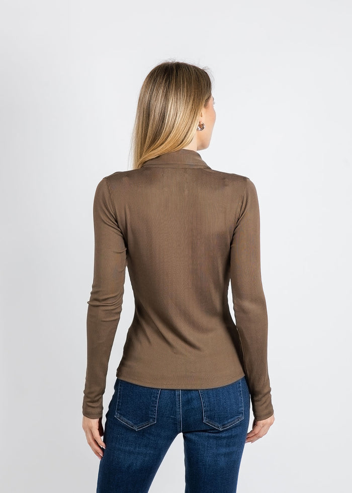 Citizens of Humanity Shaea Polo in Cocoa available at Barbara Katz