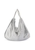 Olga Berg Shar Mesh Convertible Bag in Silver available at Barbara Katz
