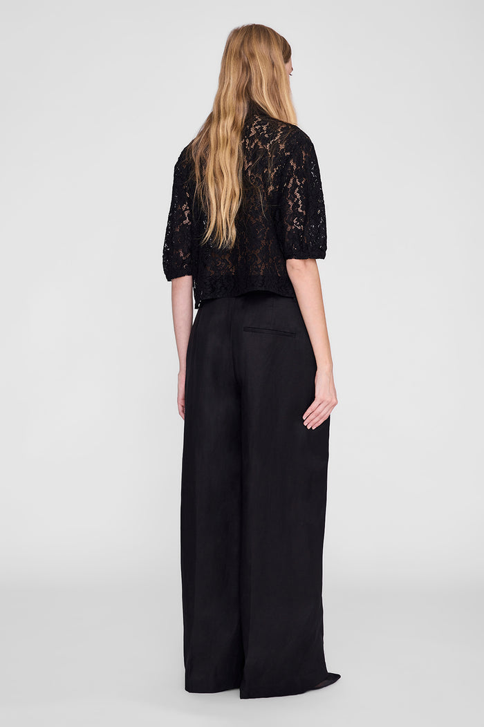 ANINE BING Shayna Top - Black Lace - on model back