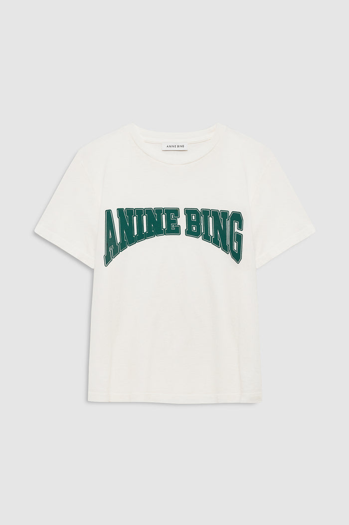 ANINE BING Shelley Tee - Ecru - front view