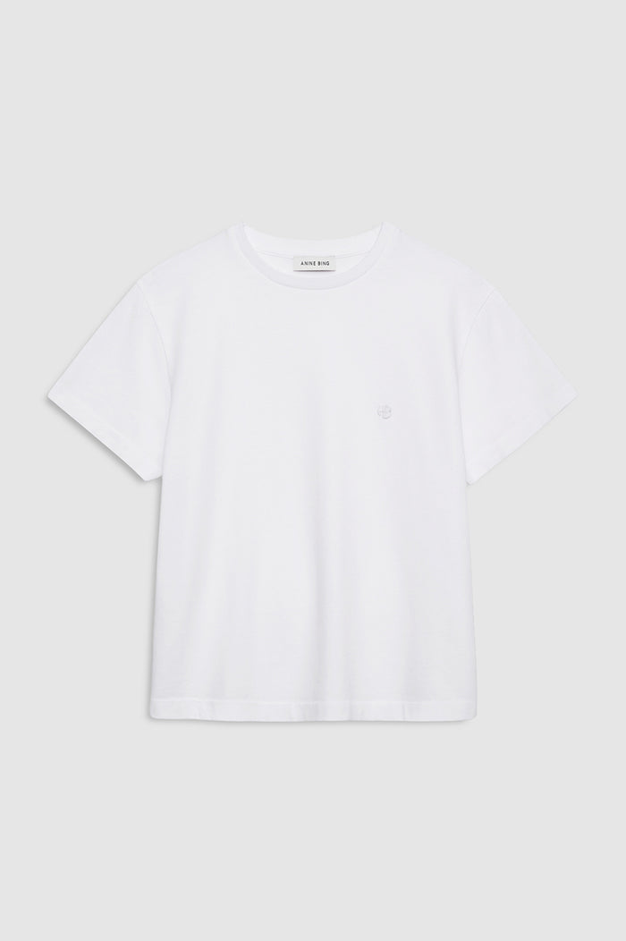 ANINE BING Shelley Tee - White - front view
